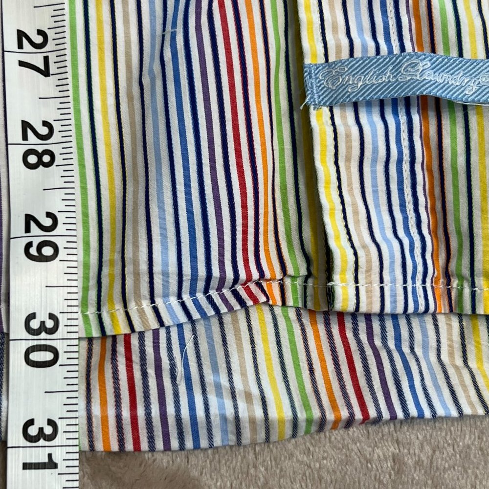 English Laundry Women's Top Shirt Button Down Multicolor Striped Size XL - Picture 8 of 8